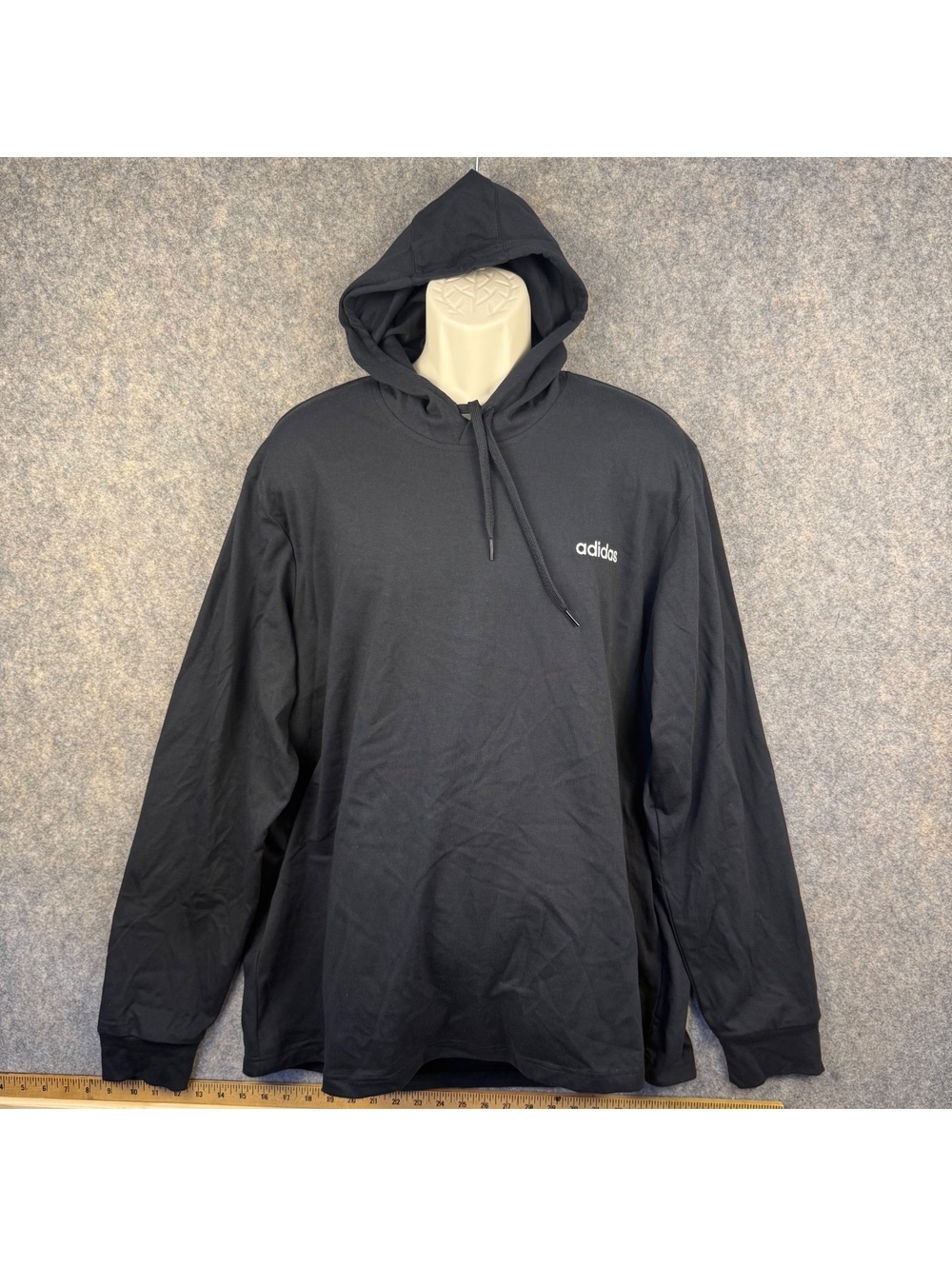 Adidas Lightweight Hoodie Black White Embroidered Men Size 2XL School Golf 862